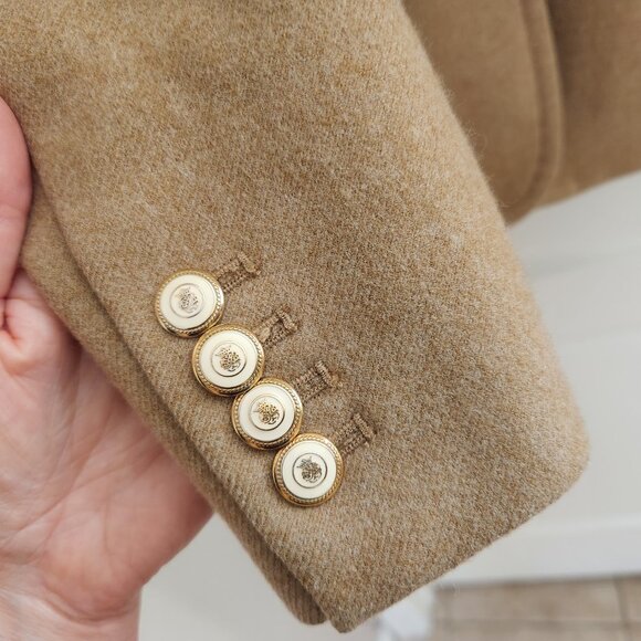 J. Crew Wool Hacking Blazer Camel Size 2 - Picture 4 of 13